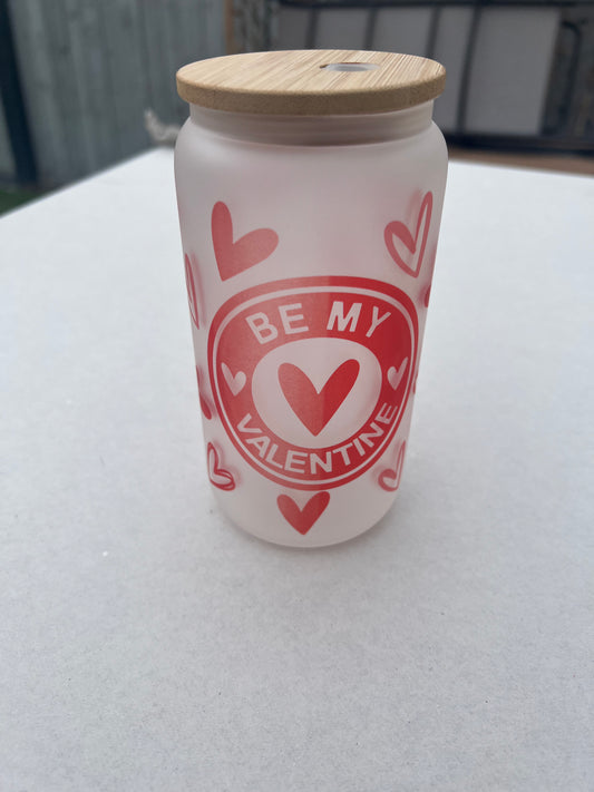 Be My Valentine Oops Glass Can