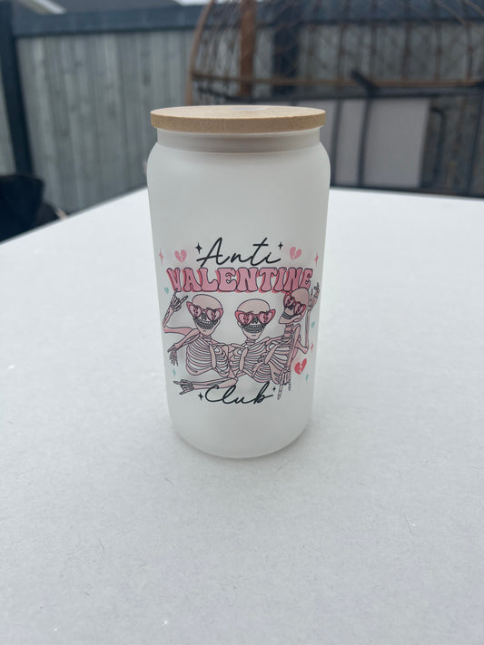 Anti Valentines Glass Can