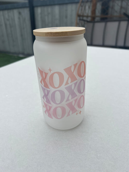 XOXO Glass Can